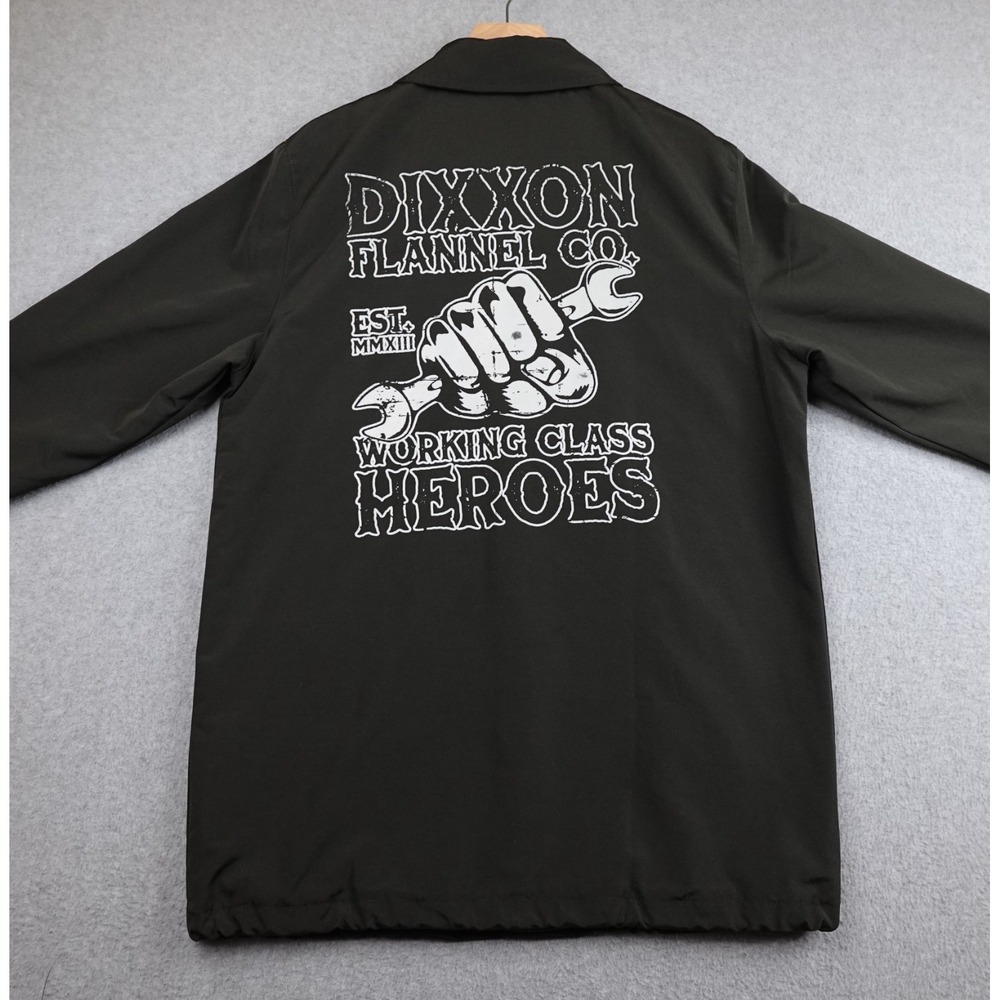 DIXXON Flannel Co. Shop Jacket Mens Medium GREEN Working Class Heroes Buttoned